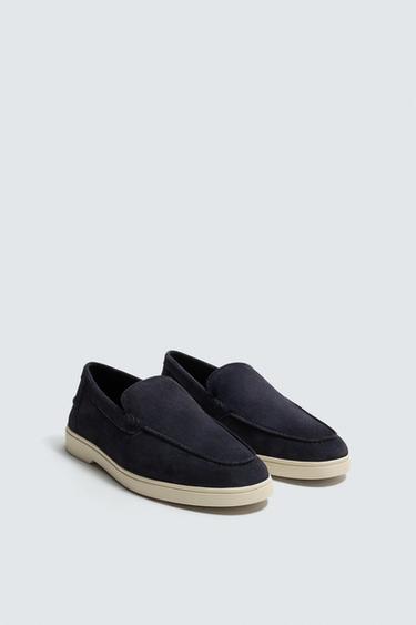 MOCASSIM DE COURO CASUAL - Azul da Zara