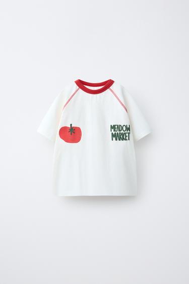 TOMATO PRINT T-SHIRT - White by Zara