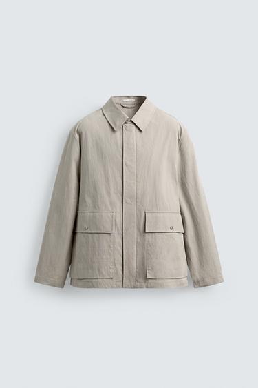 JAKNA KLASIČNEGA KROJA Z ŽEPI - Bež od Zare