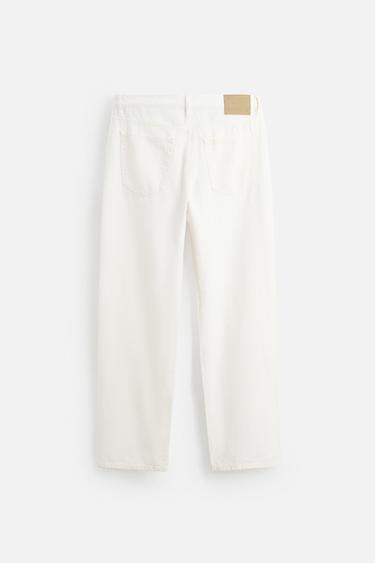 JEAN STRAIGHT FIT COTON - CHANVRE - Blanc cassé de Zara - Image 7