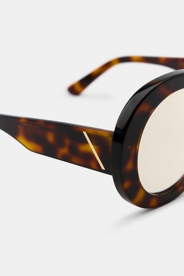 OVAL SUNGLASSES - Brown by Zara - Image 3