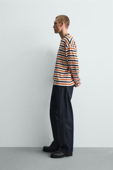 STRIPED JACQUARD PATCH T-SHIRT - striped by Zara - Image 3