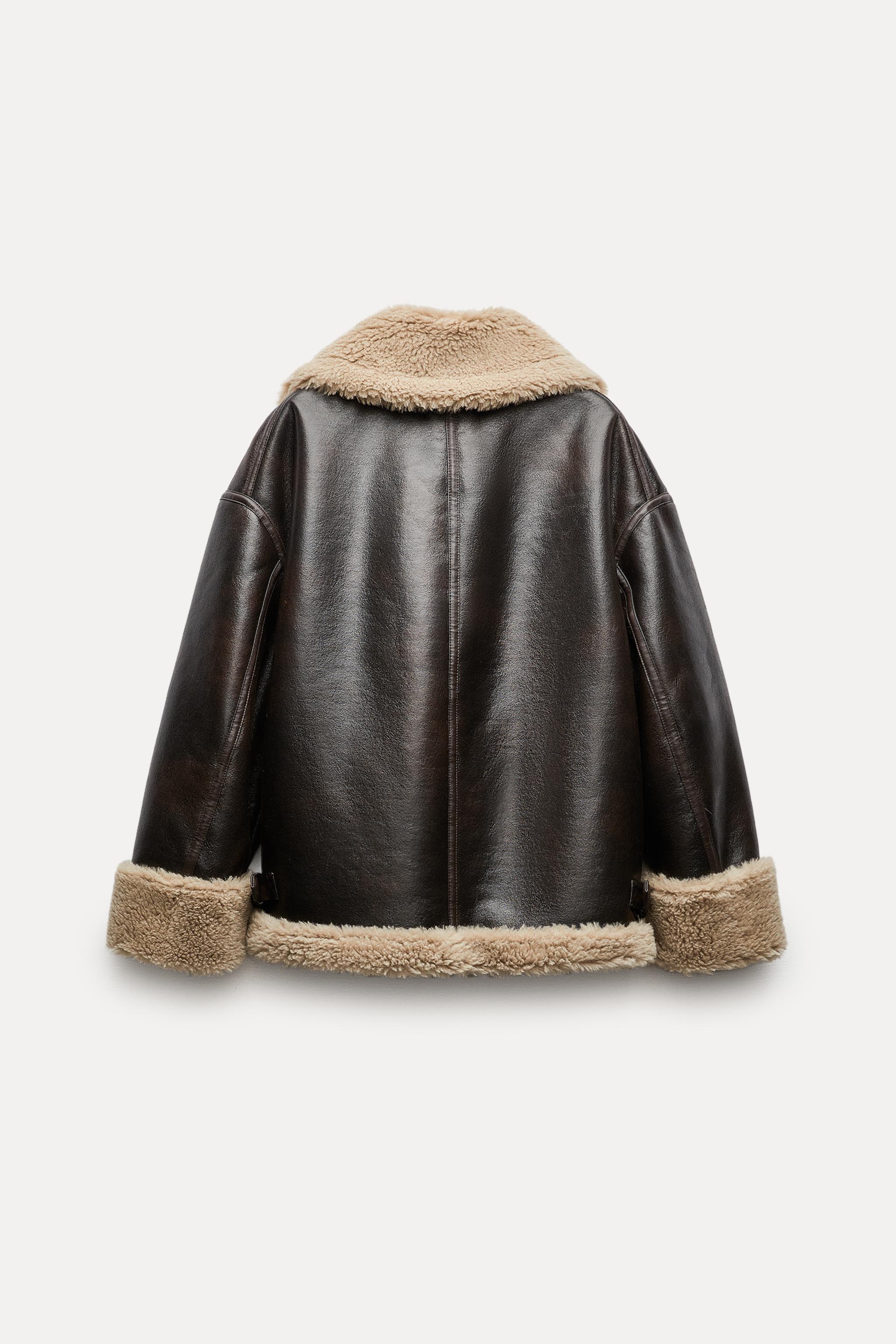 ZW COLLECTION DOUBLE-FACED BIKER JACKET - Brown | ZARA United States