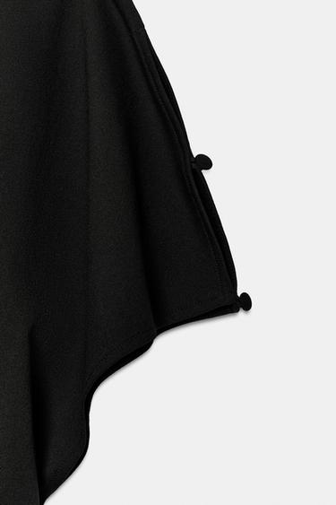SHORT DRAPED DRESS WITH BELT - Black by Zara - Image 6
