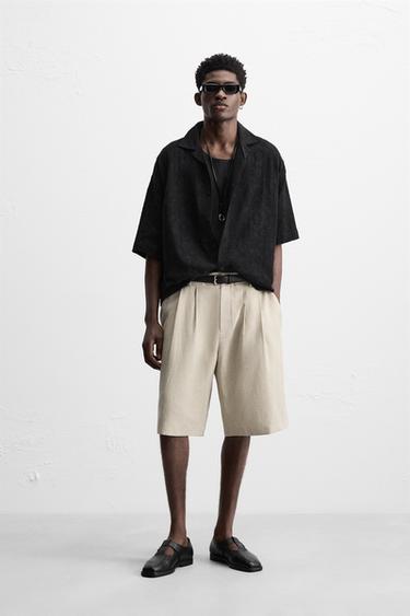 RELAXED FIT JACQUARD SHIRT - Black by Zara - Image 0