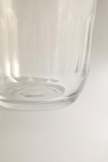 VERTICAL RAISED DESIGN GLASS TUMBLER - Transparent by Zara - Image 3