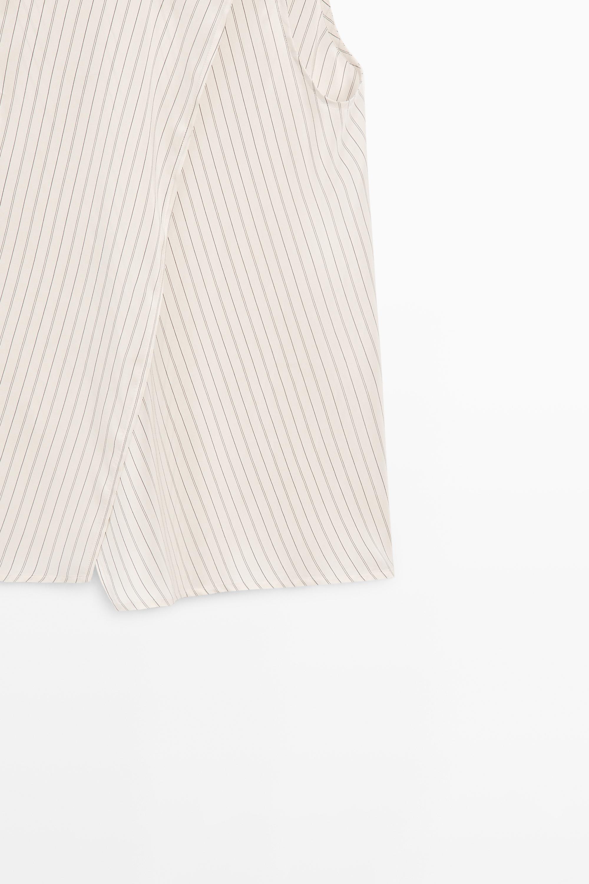 STUDIO flowing striped wrap top