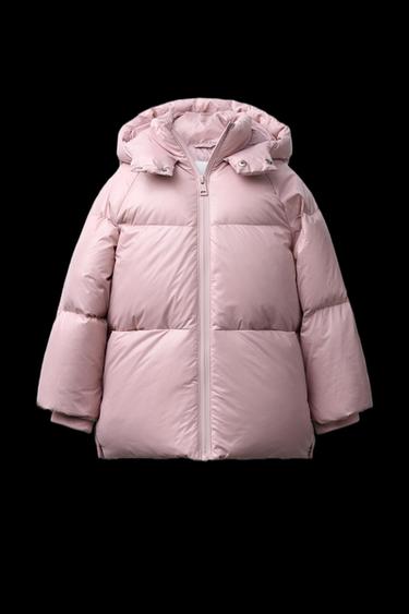 WATER-REPELLENT FEATHER DOWN PUFFER JACKET - Pink by Zara - Image 0