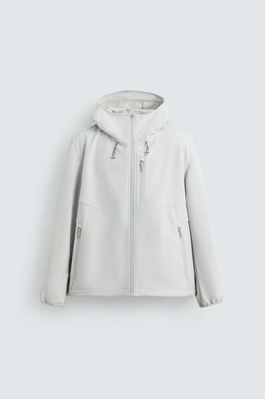 COMBINED TECHNICAL JACKET WITH HOOD - Oyster-white by Zara