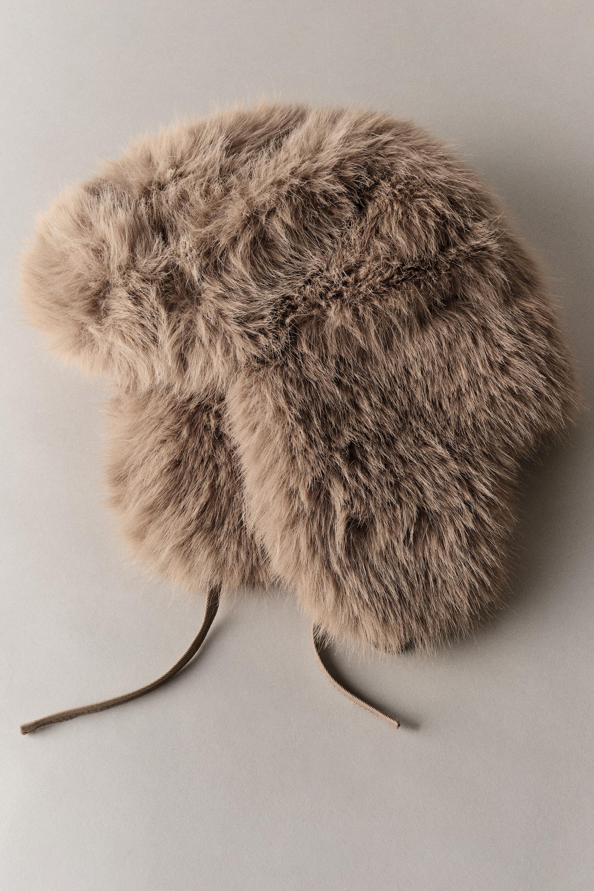 FAUX FUR CAP SKI COLLECTION - Brown | ZARA United States display picture 2