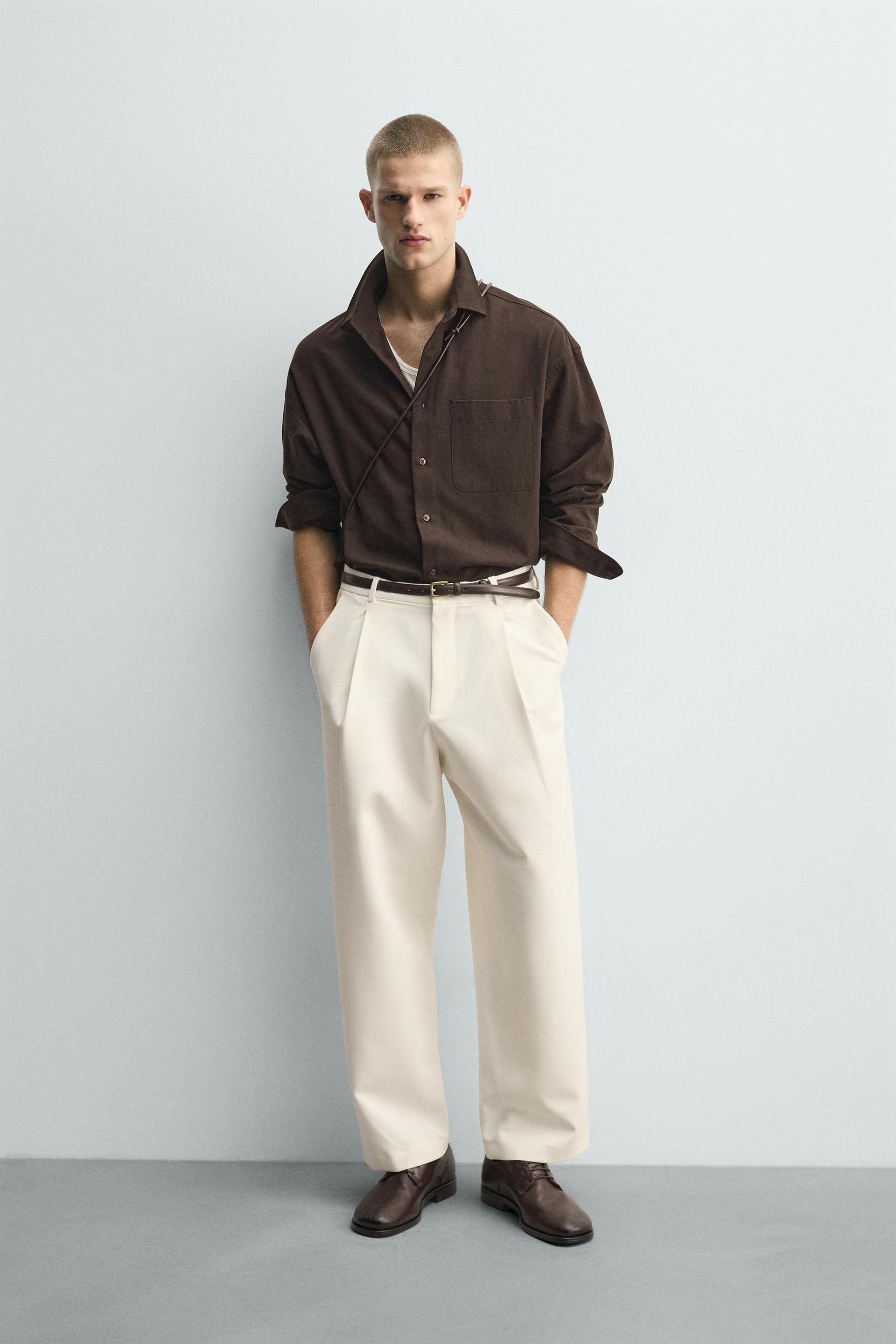 Relaxed Fit Pleated Trousers