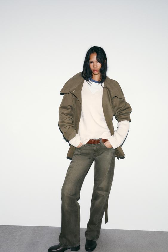 TRF WIDE LEG LOW RISE JEANS