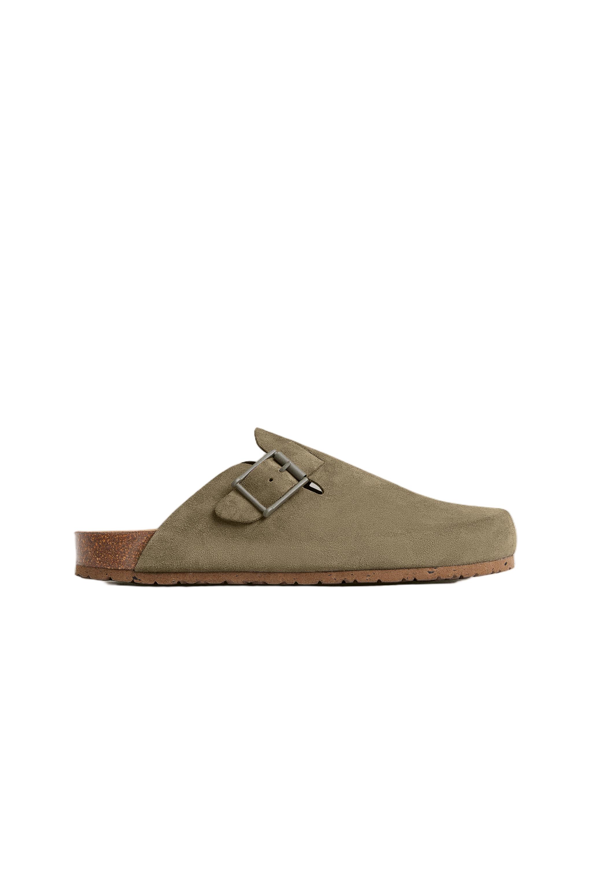 バックル レザー クロッグサンダル - グリーン | ZARA Japan / 日本