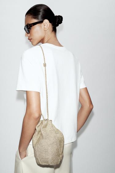 METALLIC BUCKET BAG - Golden by Zara