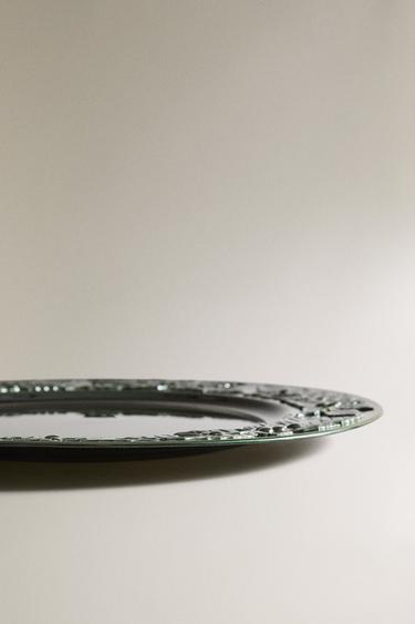 PLAIN CHRISTMAS LEAF SERVICE PLATE - Green by Zara - Image 3
