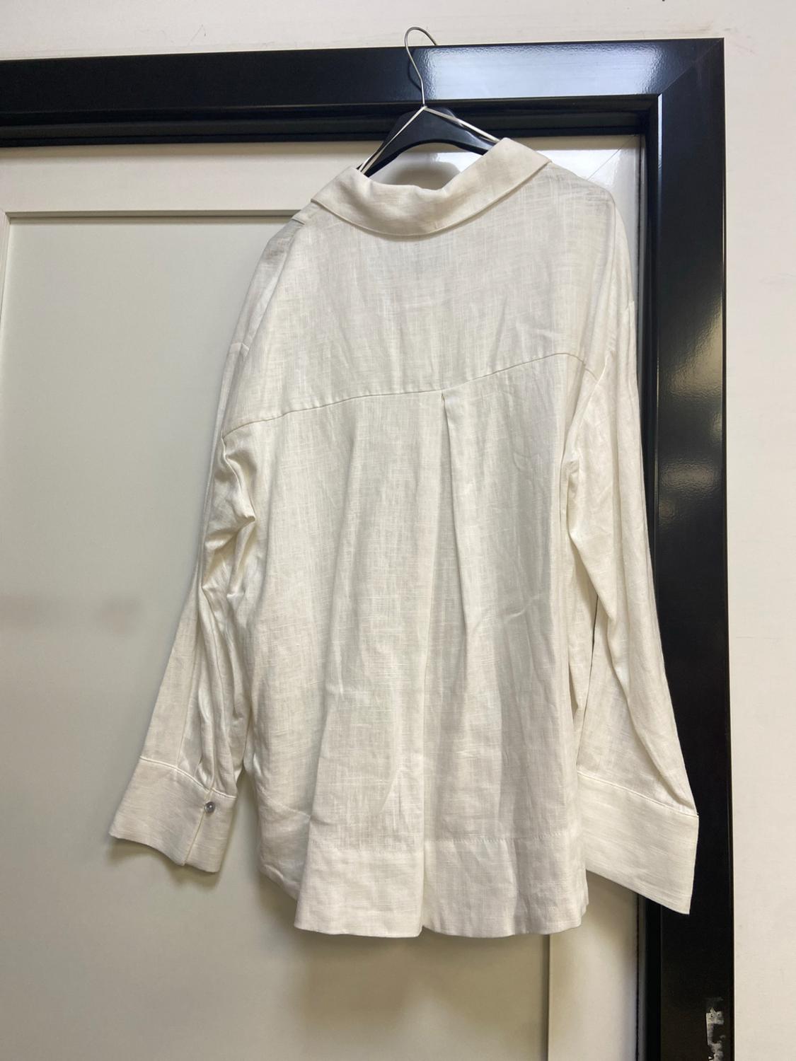 LINEN BLEND BLOUSE WITH POLO COLLAR - Image 3