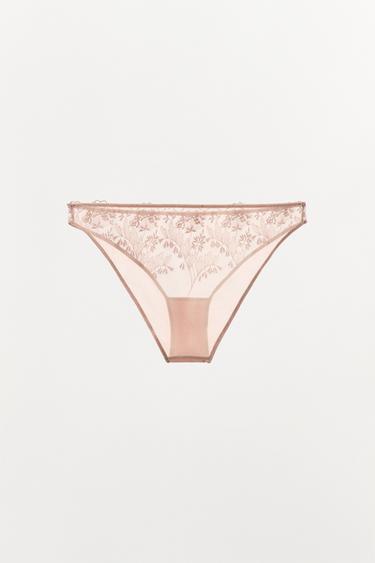 CULOTTE TULLE BRODERIES FLEURIES - Rose pastel de Zara - Image 4