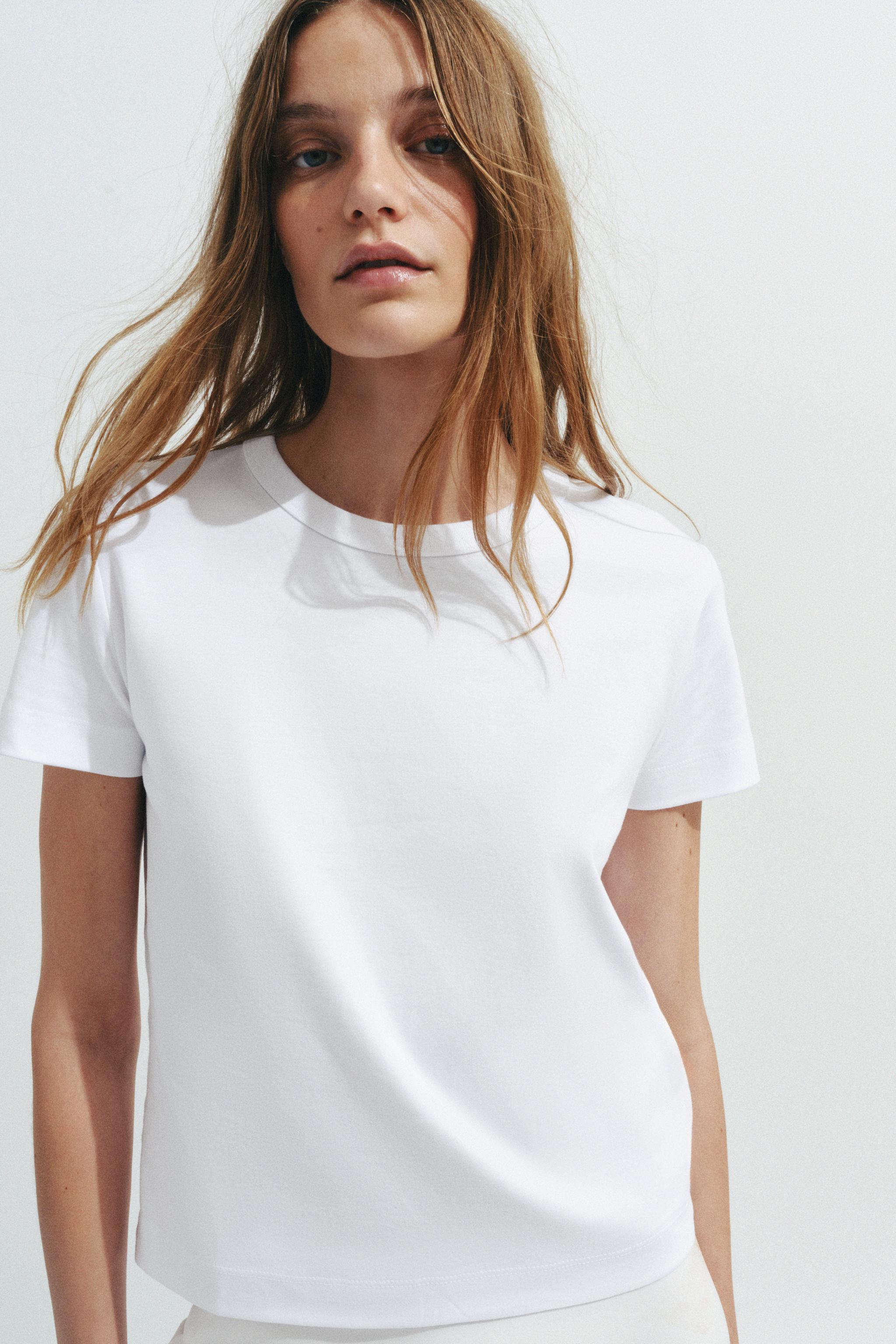 INTERLOK KISA KOLLU T-SHIRT - Görsel 3