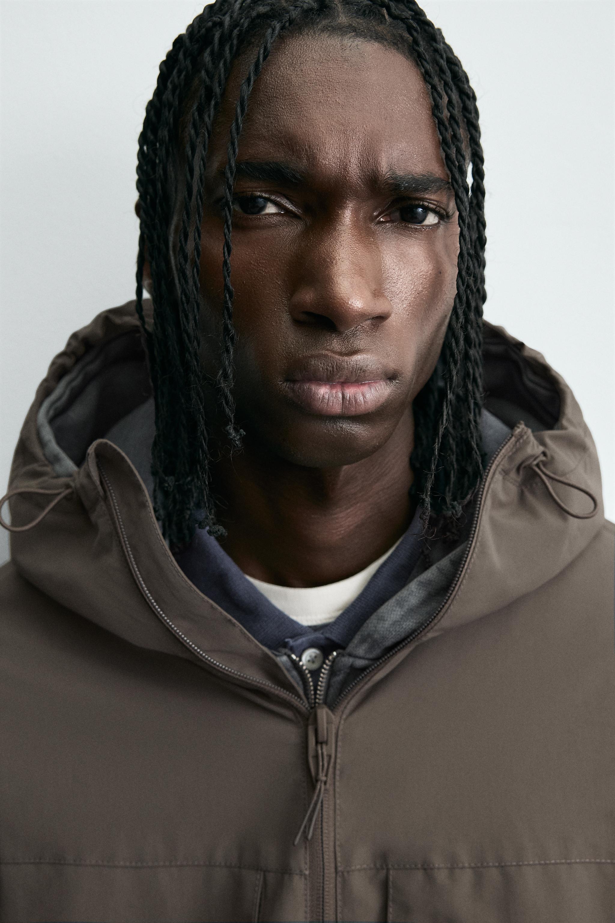 WATER REPELLENT TECHNICAL JACKET WITH FLEECE LINING - Mink | ZARA