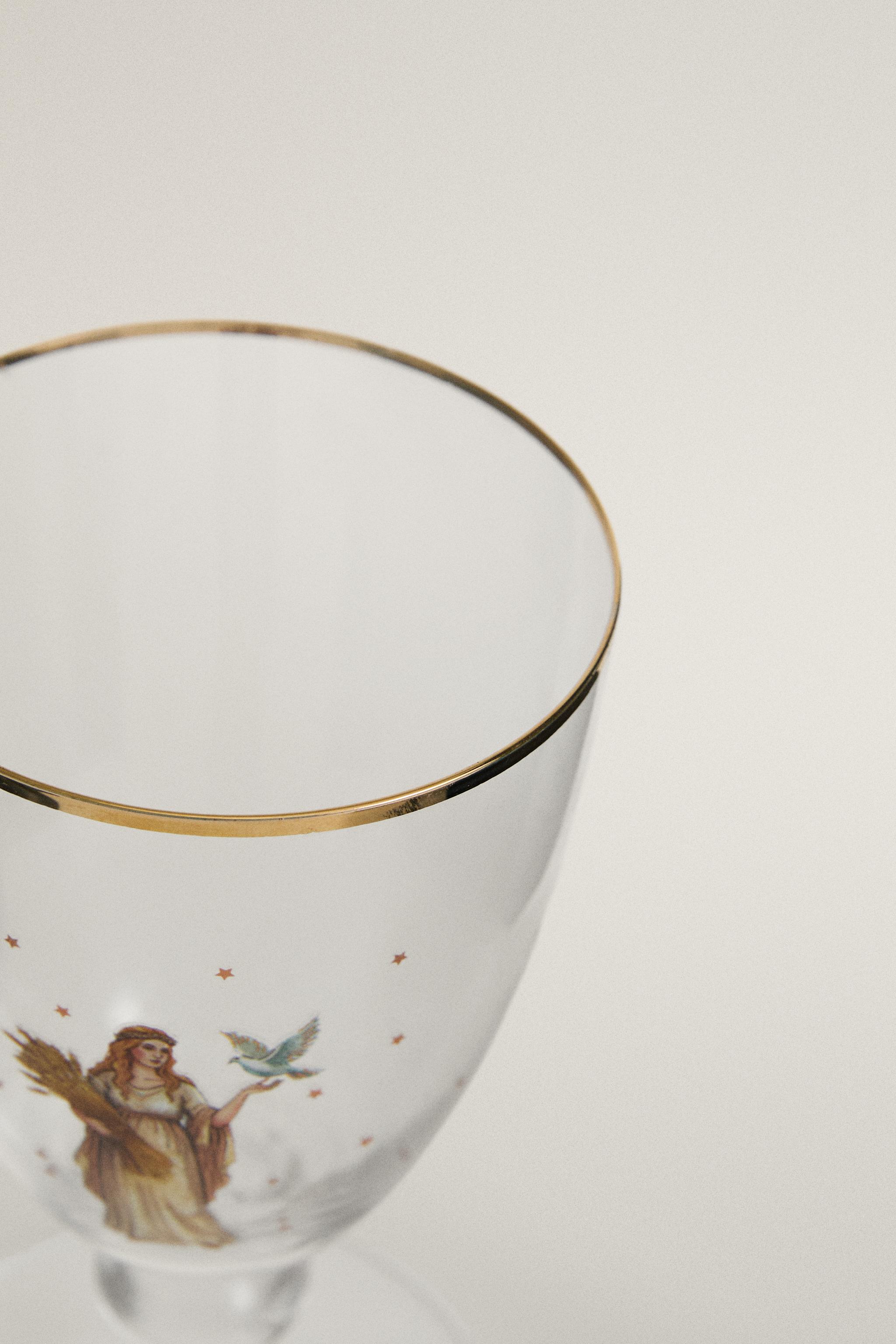 VIRGO ZODIAC GLASS | MARISA BERENSON — Transparent