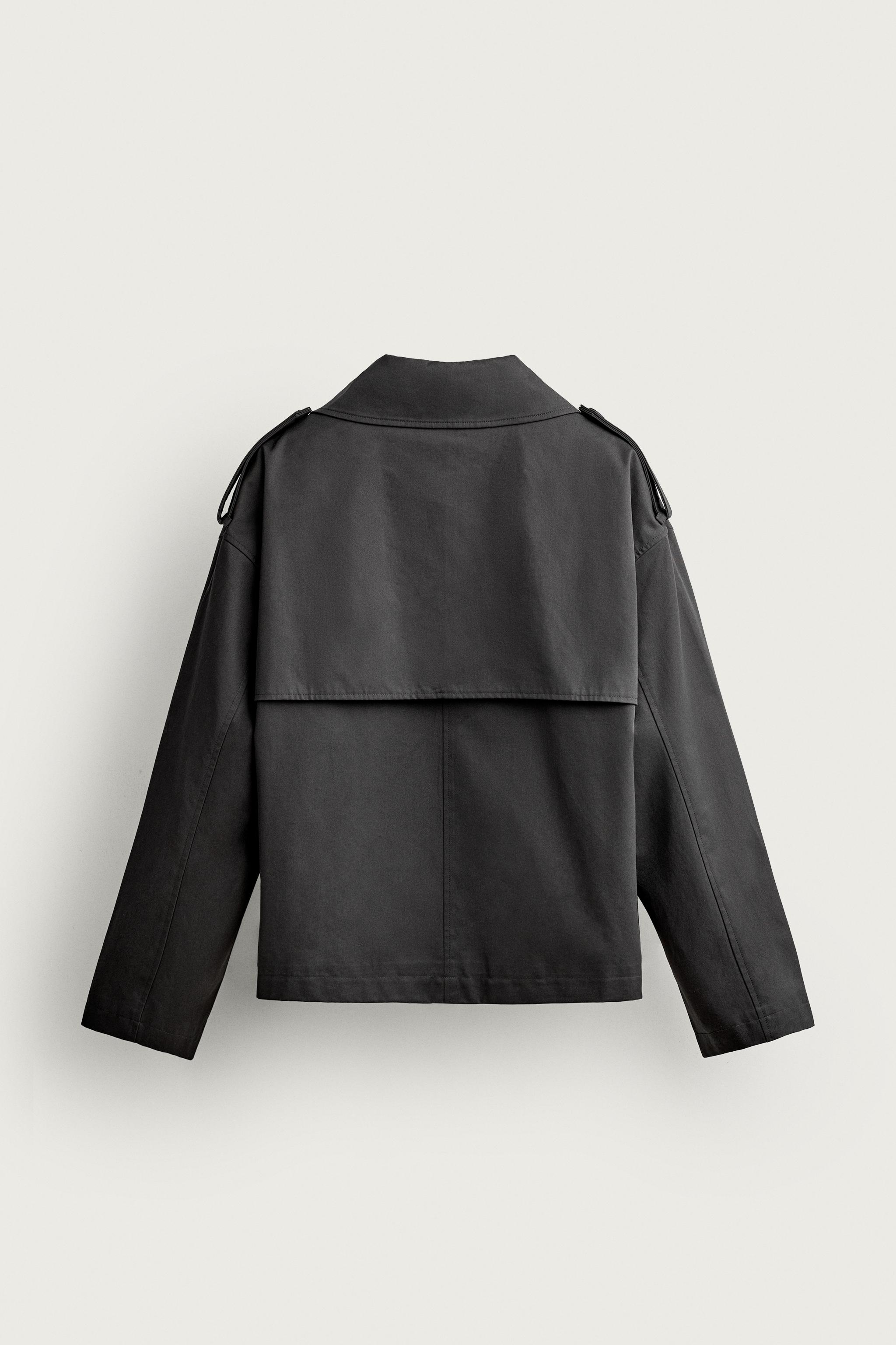 Мужские куртки Zara SHORT TECHNICAL TRENCH COAT — фото 8
