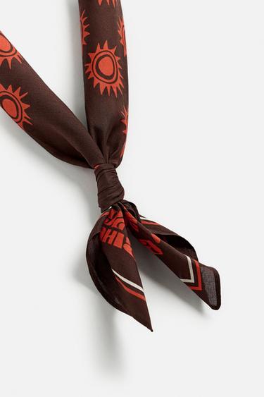 GRAPHIC PRINT BANDANA - Brown by Zara - Image 4