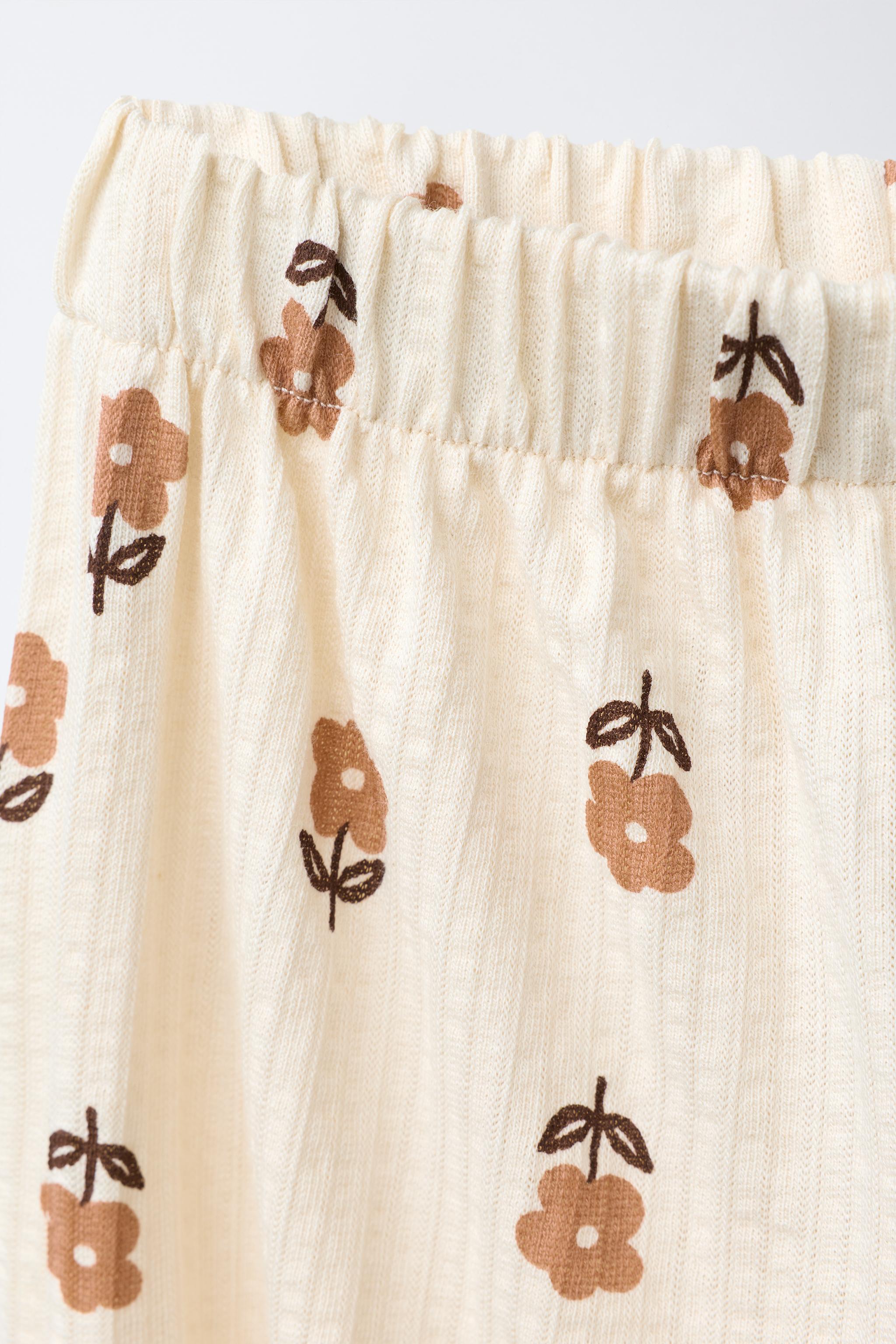 FLORAL LACE JOGGER PANTS - Ecru | ZARA United States