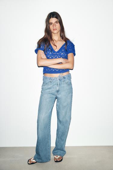 TOP DE MALHA COM LAÇO NAS COSTAS - Azulão da Zara - Imagem 0