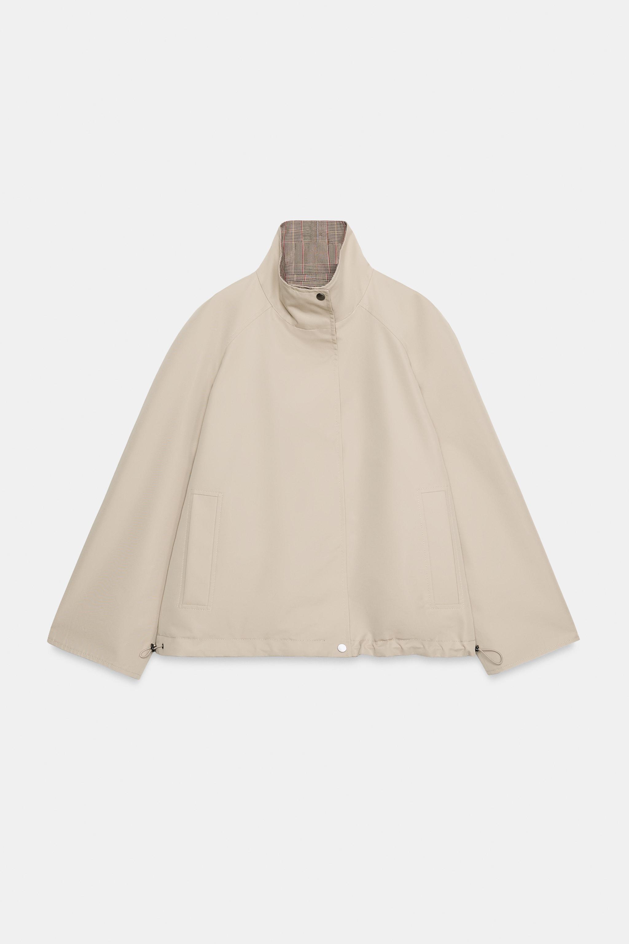 ZW COLLECTION REVERSIBLE CROPPED TRENCH COAT