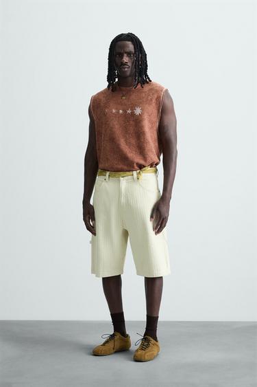 WASHED KNIT TANK TOP - Brick by Zara