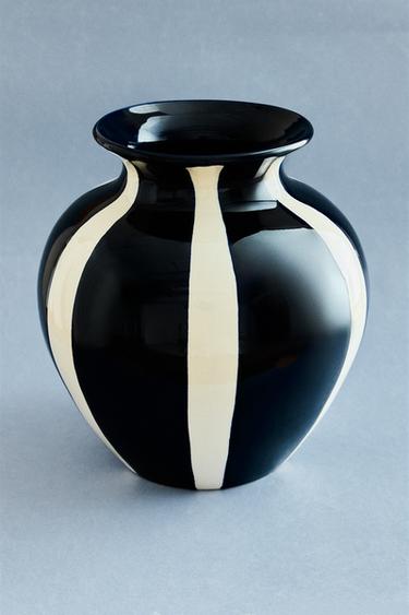 DECORATIVE ROUND CERAMIC VASE – Kék / fehér a ZARA-tól