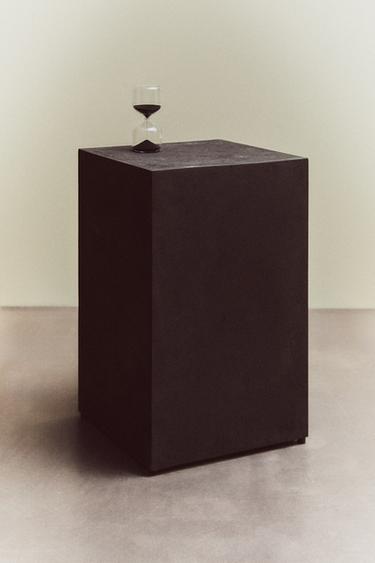 Zara RECTANGULAR METAL PLINTH - Black