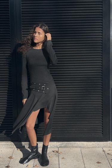 VESTIDO MIDI ASIMÉTRICO - 831 de Zara