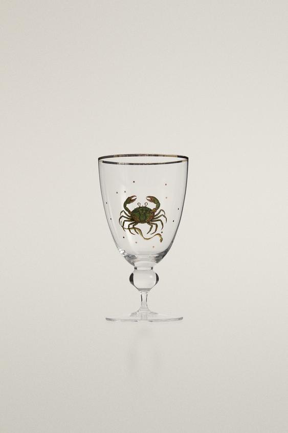CANCER ZODIAC GLASS | MARISA BERENSON - Transparent by Zara - Image 0