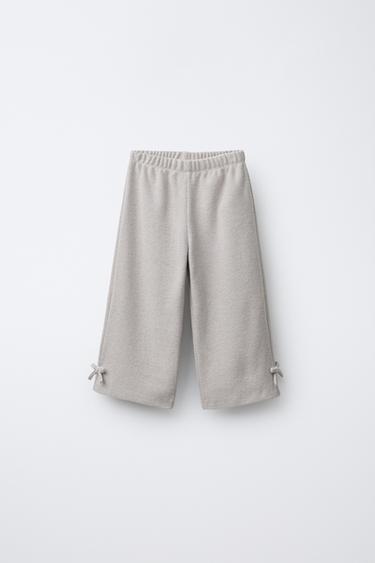 CULOTTEBROEK SOFT TOUCH MET STRIKJES - Zand / Gemêleerd van Zara - Afbeelding 0