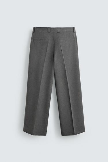 FLOWING WIDE-LEG TROUSERS - Grey by Zara - Image 6