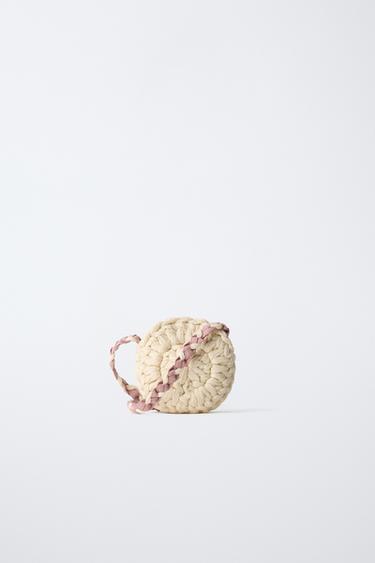 CROCHET CROSSBODY BAG WITH FLOWERS - Ecru White by Zara - Image 4