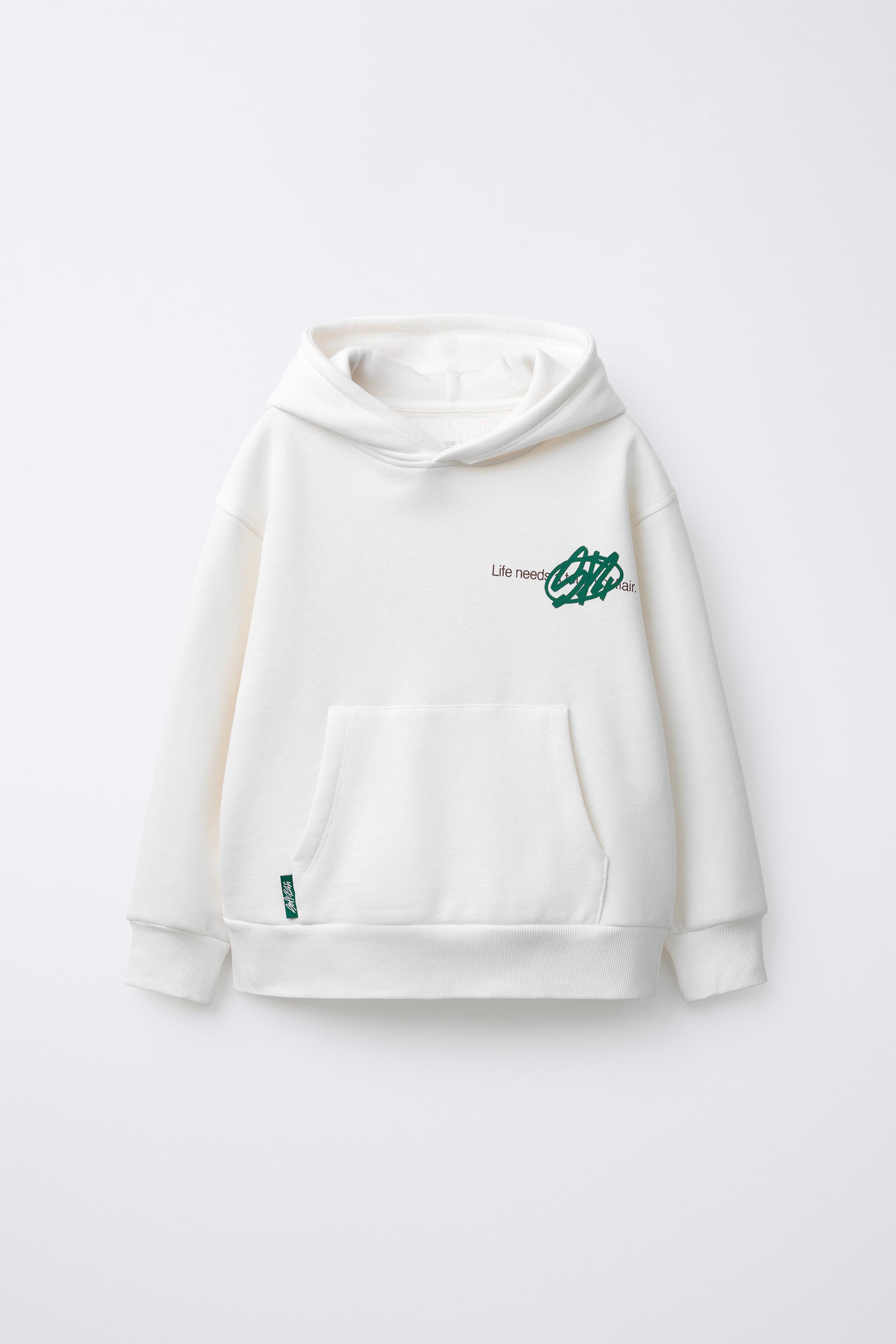 グラフィティフーディ - オフホワイト | ZARA Japan / 日本