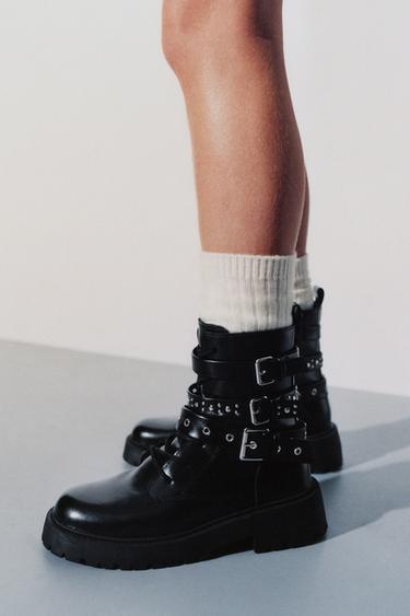 TRIPLE BUCKLE ANKLE BOOTS - Black by Zara - Image 5