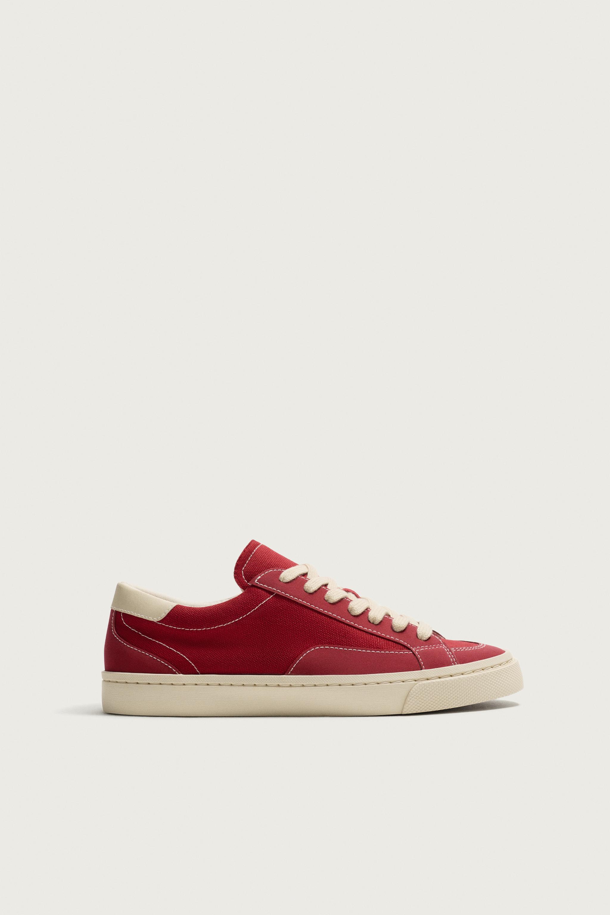 FABRIC SNEAKERS — Red