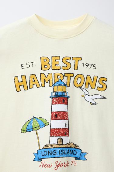 SLOGAN PRINT T-SHIRT - Pastel yellow by Zara - Image 2