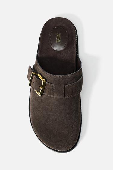 ZUECO HEBILLA METÁLICA - Marrón de Zara