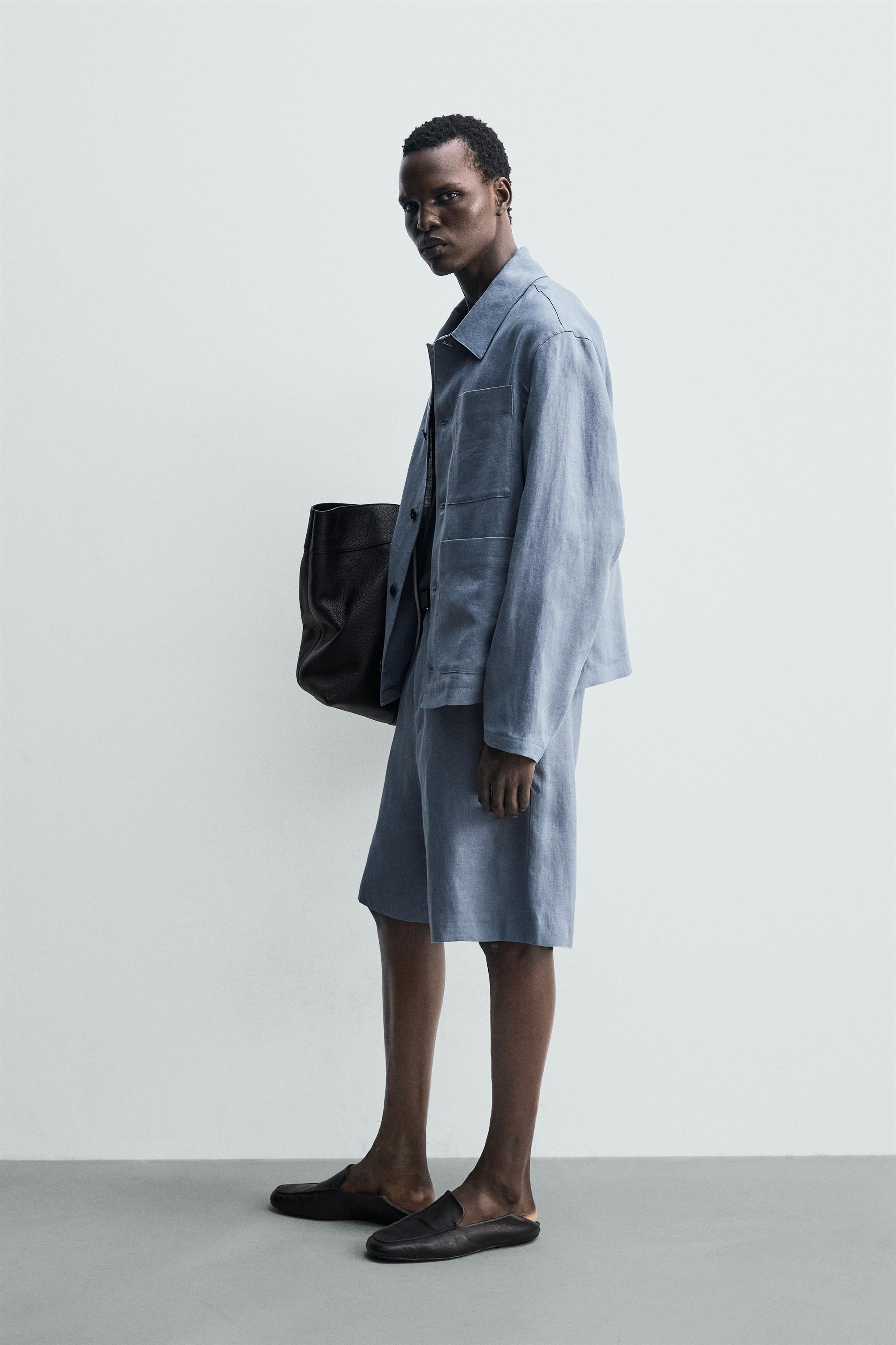 SHORT RELAXED FIT 100% LIN