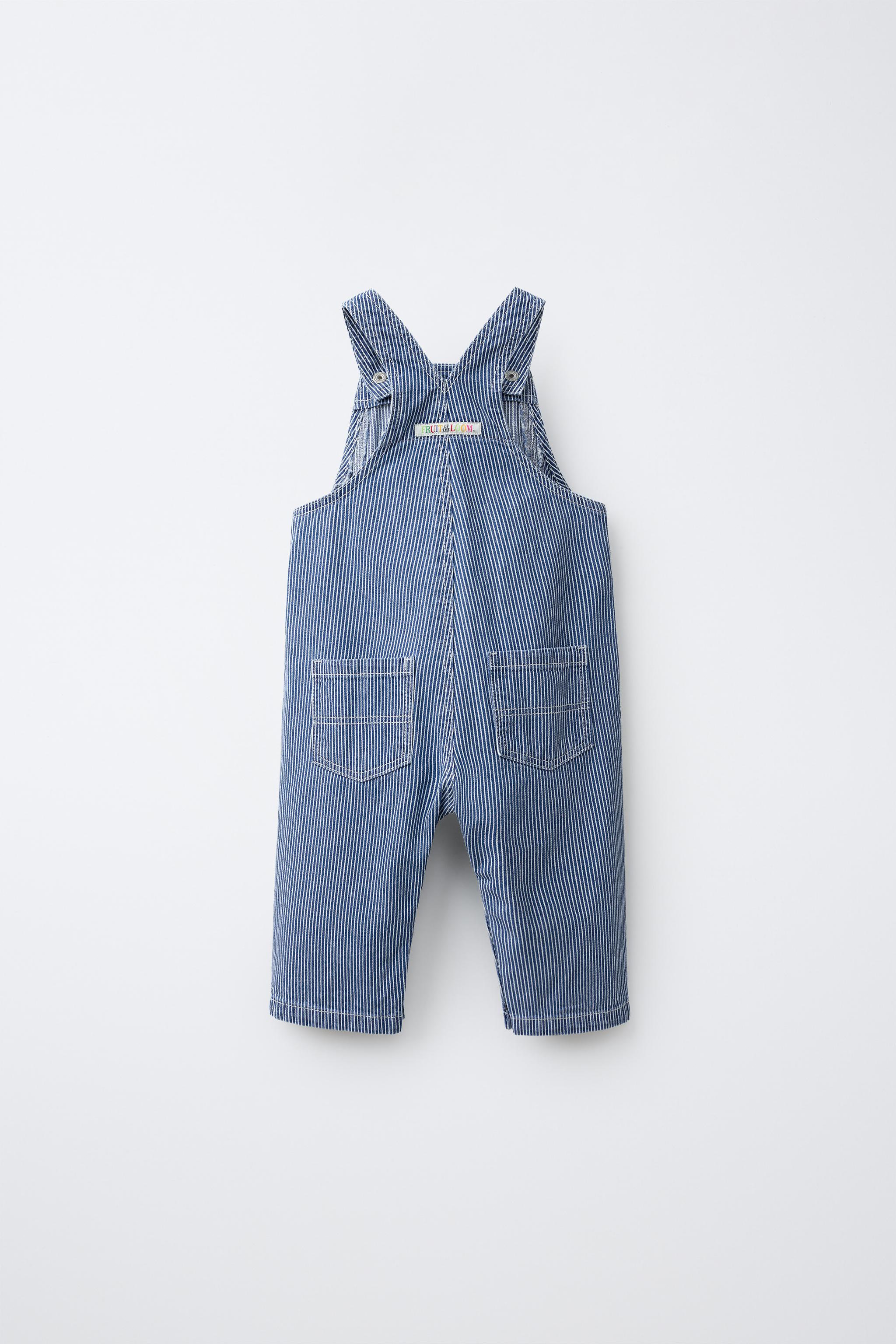 SALOPETTE EN SERGE RAYÉE FRUIT OF THE LOOM™