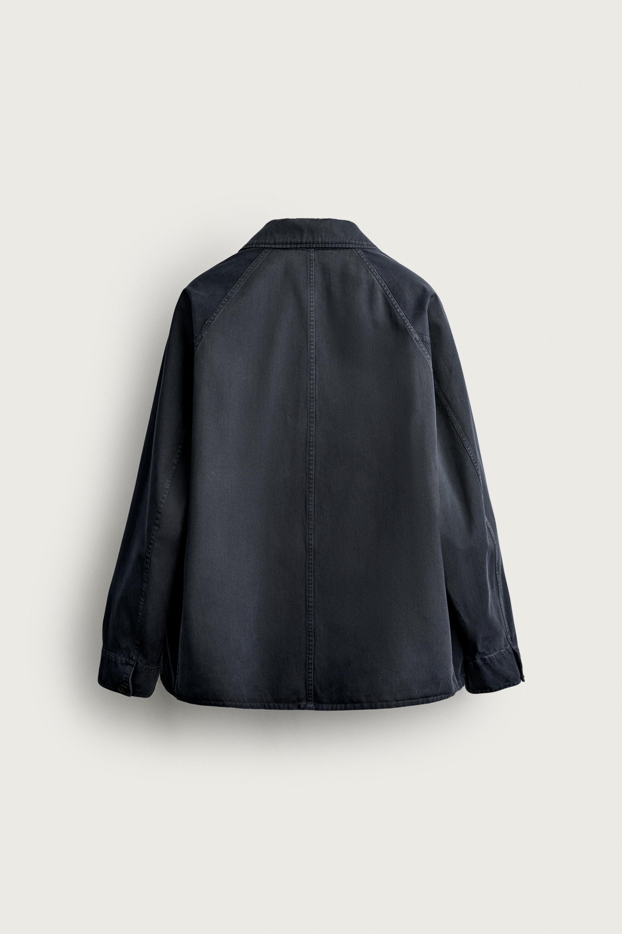 AARON LEVINE X ZARA POCKET OVERSHIRT — Navy blue