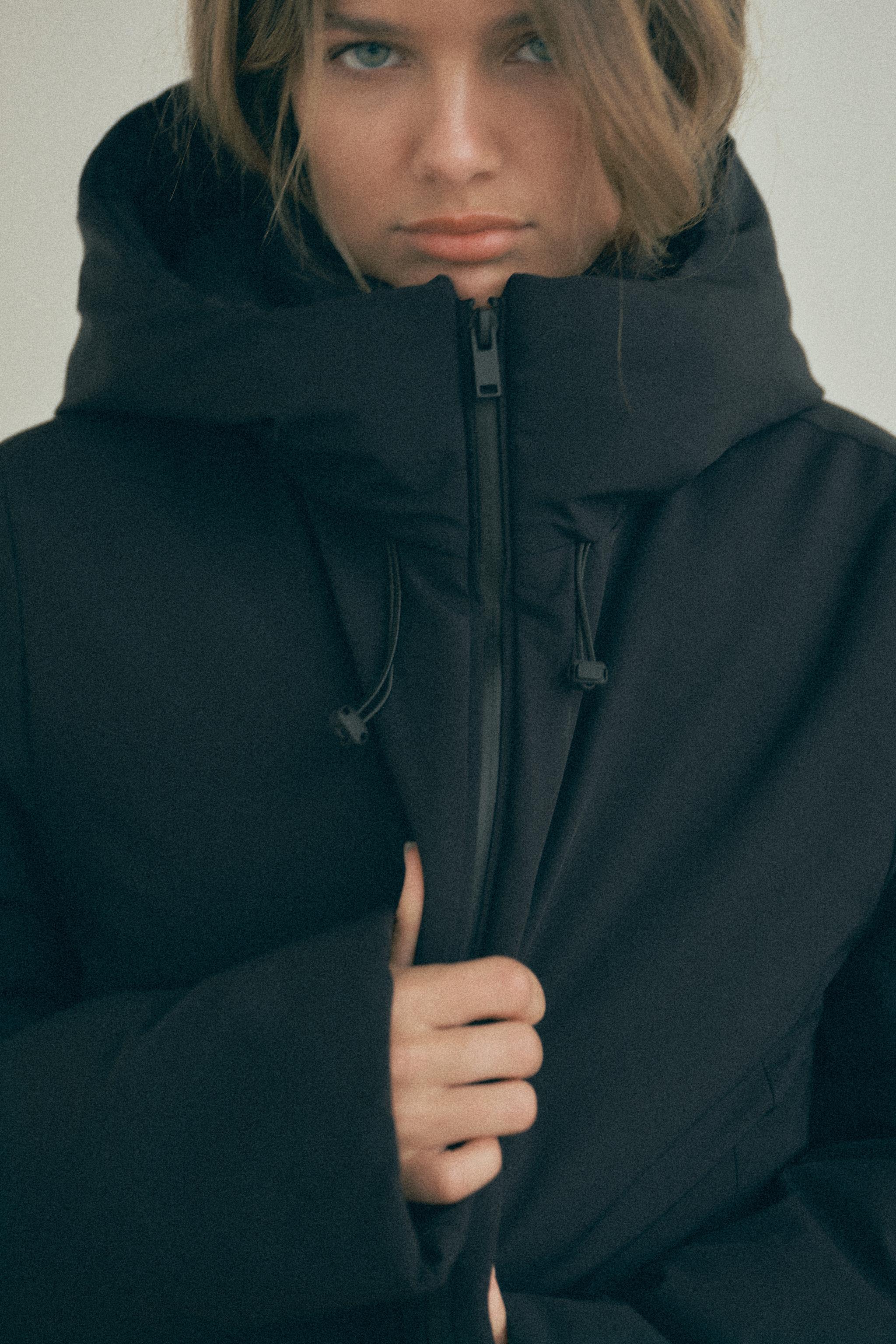 WATER AND WIND PROTECTION ANORAK - Black | ZARA United States