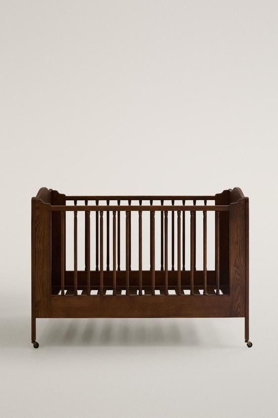 ASH WOOD COT - Dark brown by Zara - Image 0