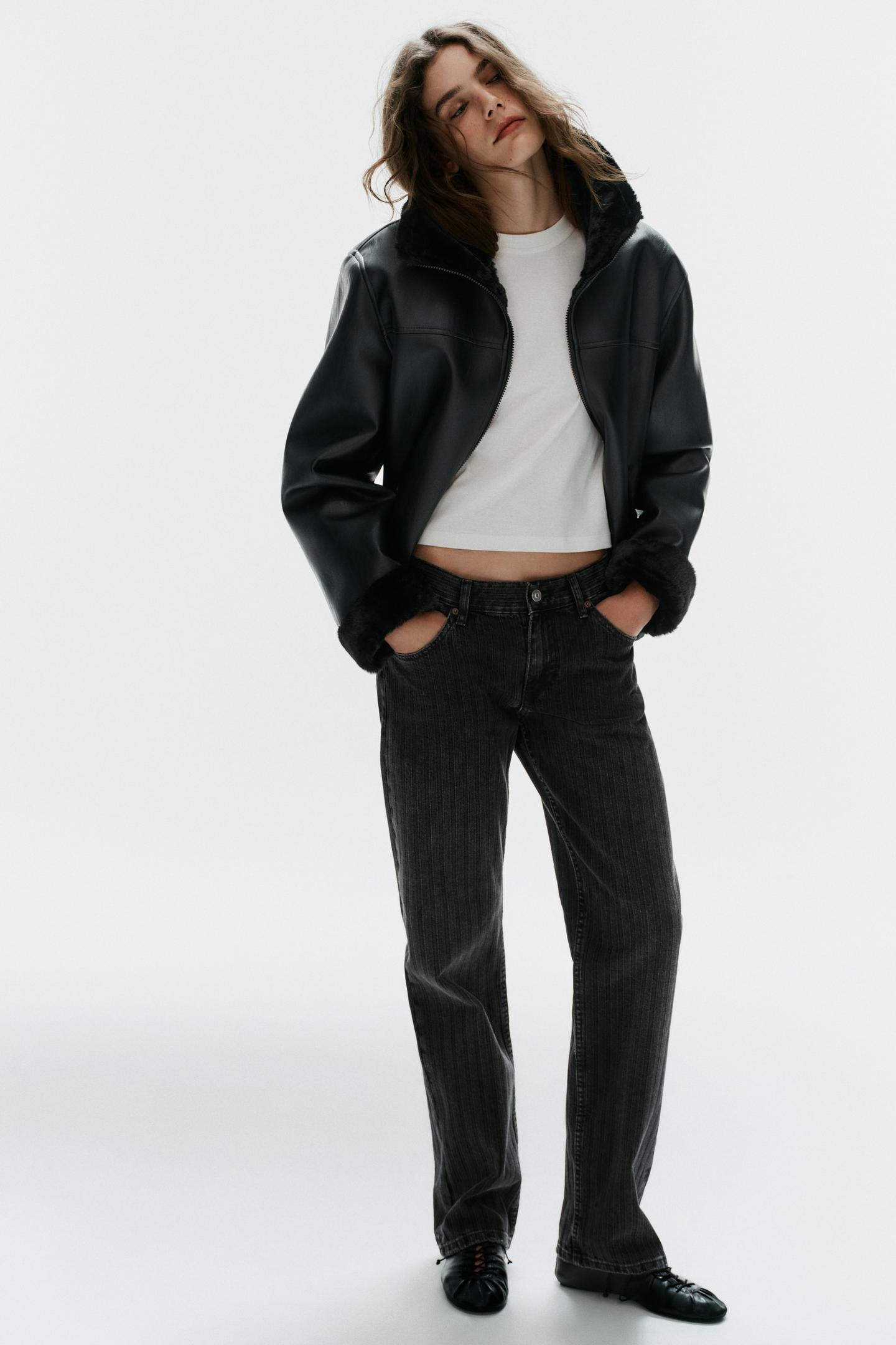 Женская куртка Zara Double-Sided, цвет: Чёрный