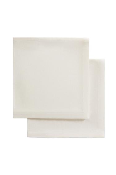 SET TOVAGLIOLI LINO TINTA UNITA - Bianco di Zara