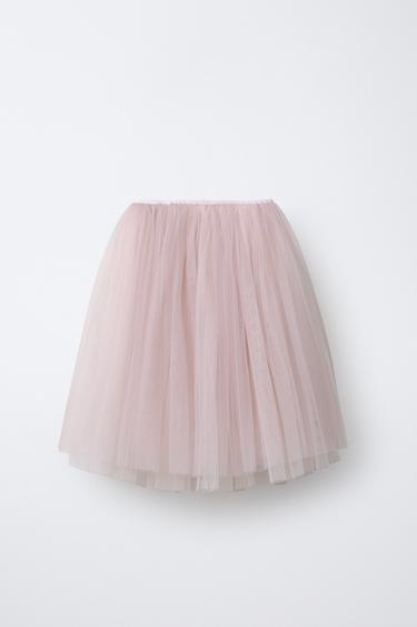 MULTI-LAYERED LONG TULLE SKIRT - Pink by Zara - Image 1